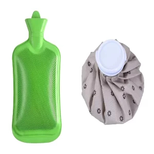 2L Hot Water Rubber bag & Cold Water Ice Bag, Combo for Pain Relief Therapy, Multicolor