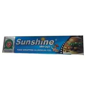 01 Super Shop 24 meter silver aluminum food foil roll ready.