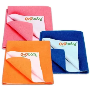 OYO BABY waterproof baby bed protector instant dry fleece sheets