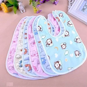 BabyGo waterproof baby feeding bibs in a colorful 6-pack bundle.