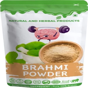 100% Organic Brahmi Powder | Bacopa Monnieri For Hair Growth & Hair Care - (100g) | Edible, Drinking, Eating, Brain | Kids | Skin & Face | Pure Herbal Natural | Juice Memory Leaf Organic