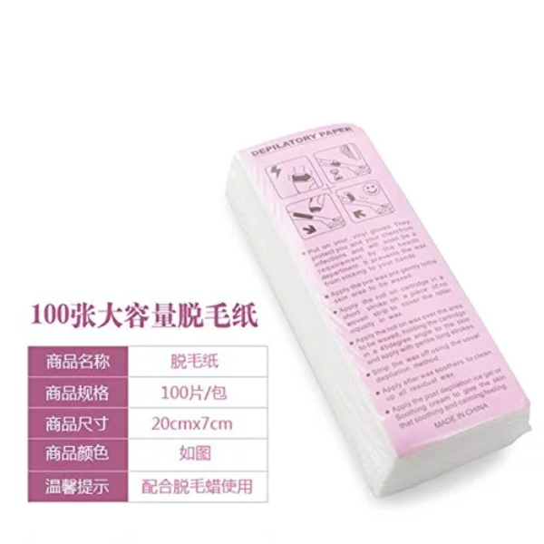 100Pcs Hair Removal Special Paper Removal Nonwoven Body Cloth Hair Pad Paper Strips Wax Salon Spa Leg H7 - Image 2