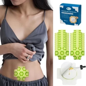 20 PCS Castor Oil Pack Wrap, Disposable Castor Oil Patches for Belly Button, No Wash, Easy to Use