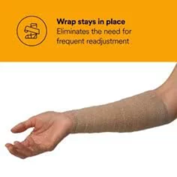 3 M Coban Self-Adherent Wrap 1584, Tan, 100mm x 4.5 m, Pack of (1) - Image 3
