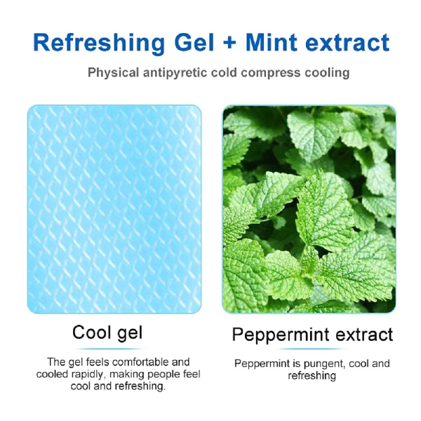 20pcs Fever Cooling Gel Patches 8 Hours Cooling Forehead Strips Cooling Gel Sheet for Dog Foot Baby Kids Children Adult Relieve Headache, Toothache Pain, Drowsiness, Fatigue, Refreshing, Sunstroke - Image 3