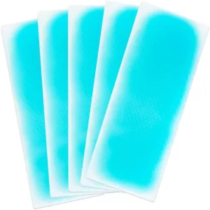 10PCS Cooling Forehead Strips Cooling Gel Sheet for Relieve Headache, Toothache Pain, Drowsiness, Fatigue, Refreshing, Sunstroke, Fever Cooling Gel Patches, For Kids, Men And Women(BLUE)