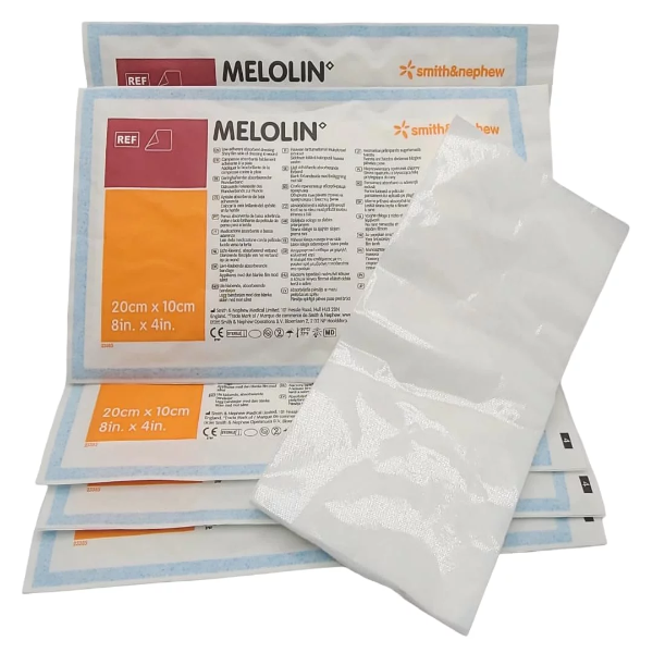 10 x 20 cm x 100 Low Adherent Absorbent Dressings Wounds Abrasions Burns - 6pcs - Image 3
