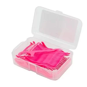 100Pcs Dental Floss Toothpicks Teeth Cleaning Flosses, Double Sided Tooth Picks Threads Tooth Flossing Tool Plastic Oral Care Tool for Kids & Adults