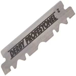 Derby Professional single edge half razor blades 100-pack box.