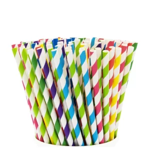100-count box of biodegradable paper drinking straws.