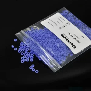 Bulk 1000pcs bag of high-elasticity blue dental orthodontic separators.