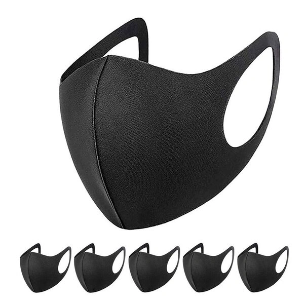 100% Cotton Face Mask || Reusable and Washable Face Masks Reusable Mask || Filter Mask Anti-Pollution Mask || Pack of 1 (Black) - Image 2