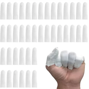 100PCS Finger Cots, Finger Protector for Cutting Vegetables, Finger Gloves, Finger Gloves for Kitchen,Finger Cap, Finger Protector for Jewelry Handling, Office Work, DIY Projects, Wound Covering, Thumb Bandage Alternative