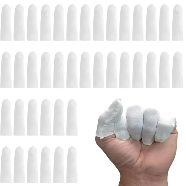 100PCS Finger Cots, Finger Protector for Cutting Vegetables, Finger Gloves, Finger Gloves for Kitchen,Finger Cap, Finger Protector for Jewelry Handling, Office Work, DIY Projects, Wound Covering, Thumb Bandage Alternative