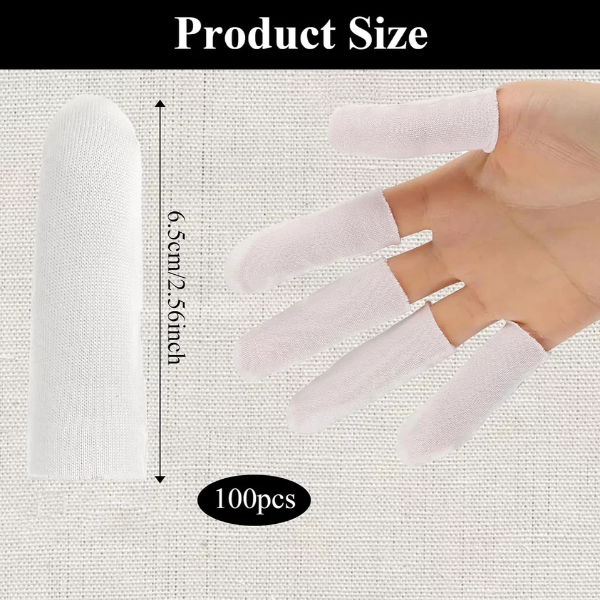 100PCS Finger Cots, Finger Protector for Cutting Vegetables, Finger Gloves, Finger Gloves for Kitchen,Finger Cap, Finger Protector for Jewelry Handling, Office Work, DIY Projects, Wound Covering, Thumb Bandage Alternative - Image 2