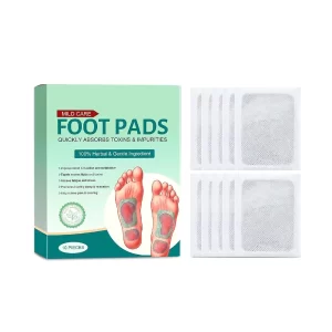 A neatly arranged 20-piece box of Natural Detox Foot Pads.