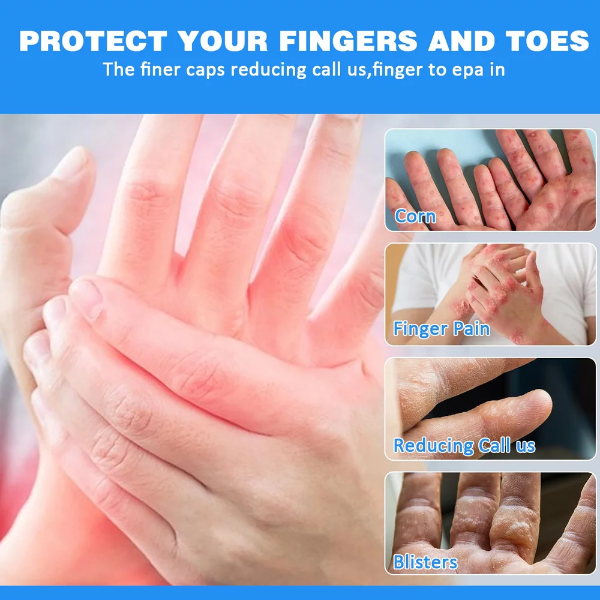 16PCS Gel Finger Sleeve Protectors, Silicone Finger Cots Finger Cover Cap Finger Support for Arthritis, Finger Pain, Silicone Fingers Protector for Golf, Basketball, Golf, Rugby, Cracked Finger - Image 3