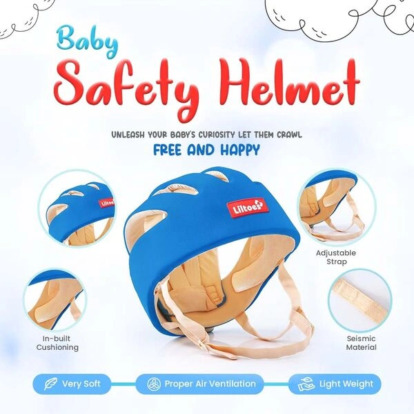LILTOES Baby Head Protector for Safety of Kids 6M to 60M- Baby Safety Helmet with Proper Air Ventilation & Corner Guard Protection + Baby Kneepads for Crawling - Image 2