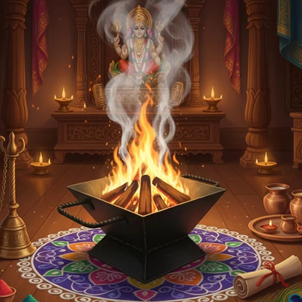 100% Iron Hawan Kund for Home Big Size | Durable Iron Large Havan Kund with Handles | Traditional Hawan Kund for Daily Pooja, Grah Pravesh, Wedding & Temple Use (Size - 12inch) - Image 4