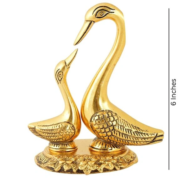 Webelkart Metal Kissing Duck Showpiece for Home and Office Decor Decor- Decorative Items for Home, Antique Home Decor (6 Inches) - Image 4