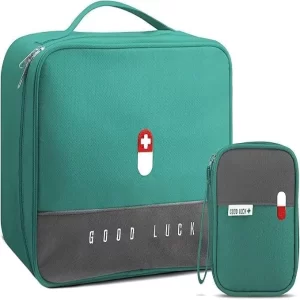2pcs Medicine Pouch Empty First Aid Kit Bag For Travel, Home, Camping, Sports Emergency Survival Medicine Storage Bag Medicine Pouch Travel Medicine Organizer Pouch For Travel First Aid Bag