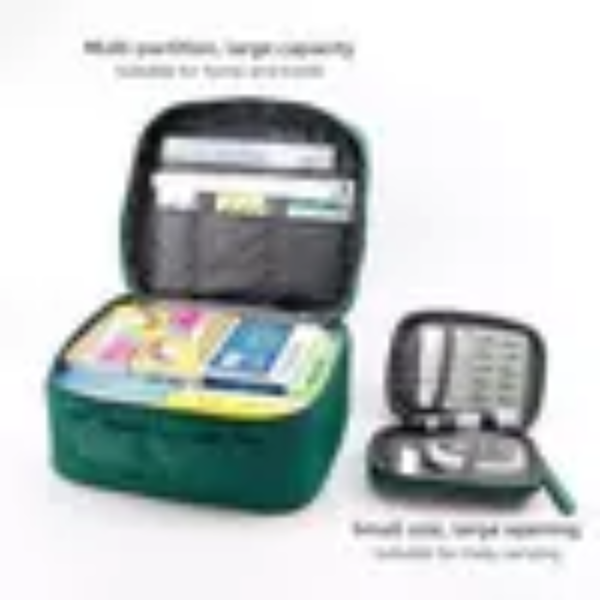 2pcs Medicine Pouch Empty First Aid Kit Bag For Travel, Home, Camping, Sports Emergency Survival Medicine Storage Bag Medicine Pouch Travel Medicine Organizer Pouch For Travel First Aid Bag - Image 4