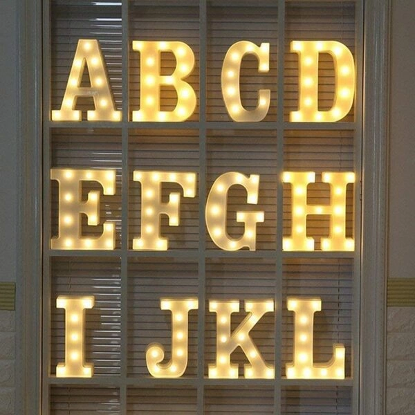VRB Dec™ 1 Pcs Marquee Alphabet light letters/letter light/Alphabet/led alphabet letters/Aesthetic room/wall decor items/Birthday decoration items - Image 4