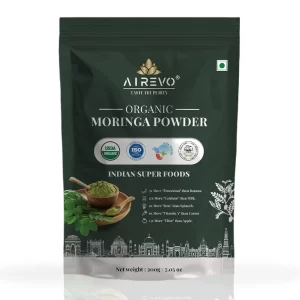100% Organic USDA (American) Certified Moringa Oleifera Powder - | India Organic | Moringa Leaves Powder | Immunity, Digestion & Energy | Essential Nutrition Superfood | Richness in Vitamins & Minerals | Vegan, Non-GMO, Gluten-Free - 200g
