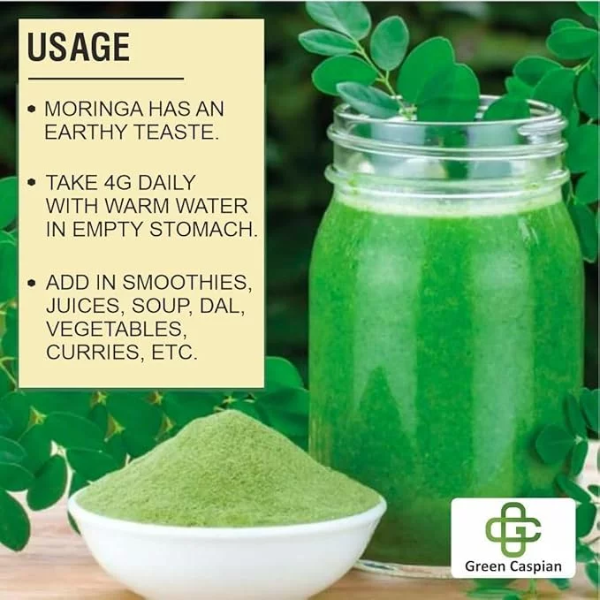 100% NATURAL Moringa Powder 100 Gm | Immunity Booster | Drumstick Leaf Powder | Natural Multi-vitamin | Anti-Oxidant | Good for Hair & Skin | Protein Rich - Image 4
