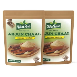 Natural Arjuna bark powder 200g pack for natural heart health and blood pressure.