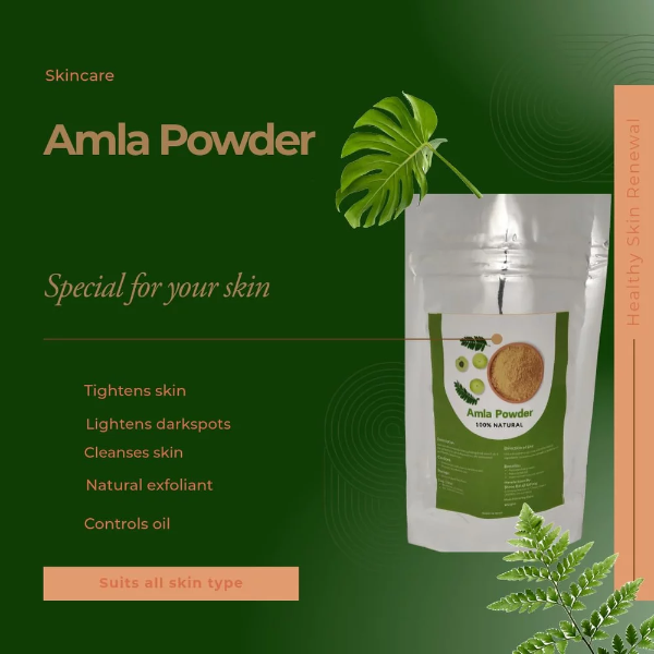 100% Natural and Organic Amla Powder for Men and Women, No Added Preservatives, Chemicals, Fertilizers - Image 2
