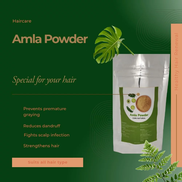 100% Natural and Organic Amla Powder for Men and Women, No Added Preservatives, Chemicals, Fertilizers - Image 3