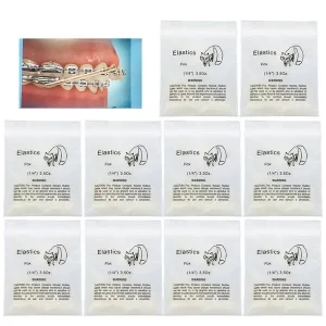 Bulk 1000pcs pack of Fox 1/4 inch 3.5oz dental orthodontic elastics rubber bands