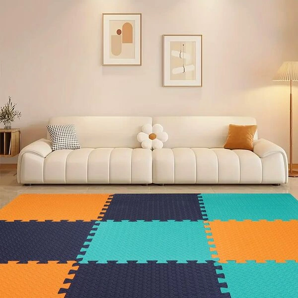 EASY HOME Interlocking Mat - 12mm Thick | 60*60cm 9 Tiles (36 Sq Ft Area) for Kids | Soft & Protective Puzzle Mat for Baby Crawling, Playroom & Exercise - Image 3