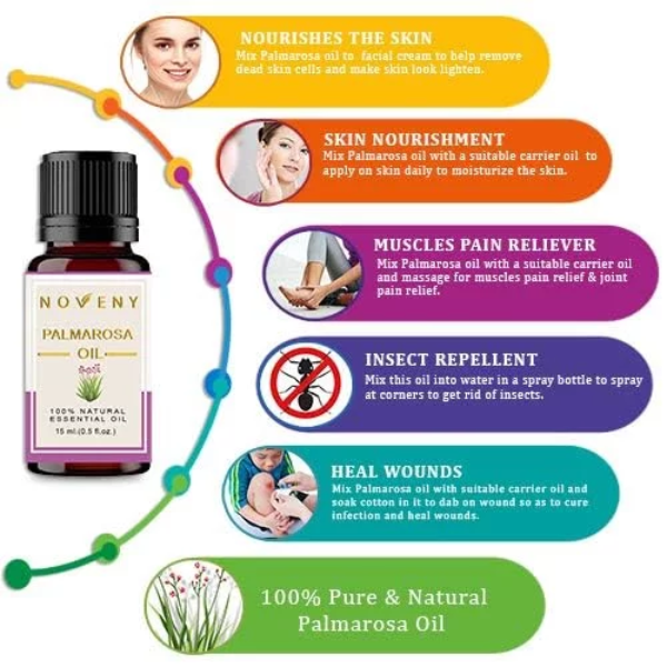 100% Natural Palmarosa Essential Oil, 15 ml - Image 2