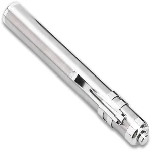 The sleek, silver Medical Pocket Pen Torch resting on a clean clinical surface.