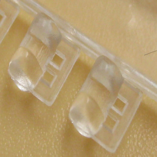 100Pcs Orthodontic Rotation Wedges Ligature Rotary Pad Dental Elastic Rubber Bands (Clear) - Image 2