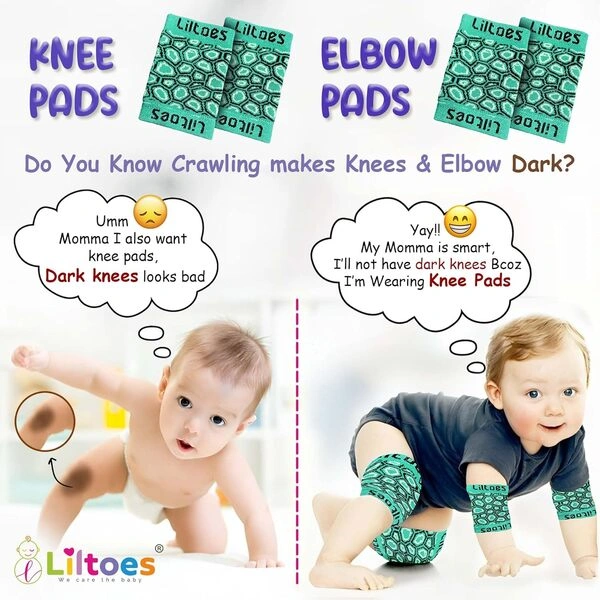 LILTOES Baby Head Protector for Safety of Kids 6M to 3 Years- Baby Safety Helmet with Proper Air Ventilation & Corner Guard Protection + 1 Pair Knee Pad + 1 Pair Elbow Pad - Image 2