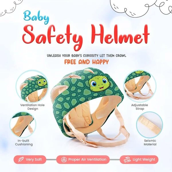 LILTOES Baby Head Protector for Safety of Kids 6M to 3 Years- Baby Safety Helmet with Proper Air Ventilation & Corner Guard Protection + 1 Pair Knee Pad + 1 Pair Elbow Pad - Image 4