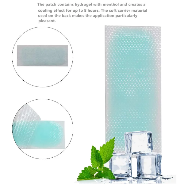 20 Sheet Small Cooling Gel Patches,Cooling Forehead Strips,Cool Gel Pads,Relieve Headache Toothache Pain Muscle Ache Drowsiness Fatigue Sunstroke Tired Eyes Mint - Image 2