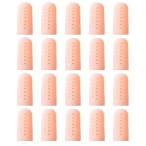 20Pcs finger protector,finger caps for kitchen, finger gloves, finger protector for cutting vegetables, Thumb Protector for Cutting Vegetables, Artificial Finger Cap