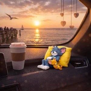 The adorable DETACHI Car Dashboard Toy Showpiece resting on a flat surface.