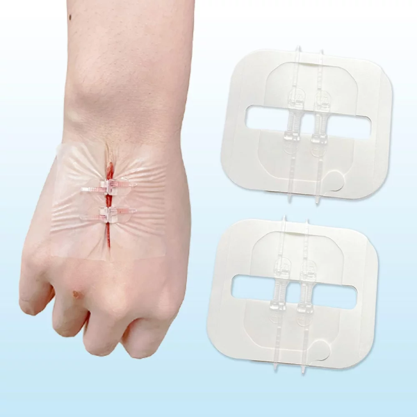 2 Pcs Bandages For Wounds, Zip Stitch For Skin, Zip Close Bandage For Emergency Wound Care, Zip Stitch Sutures, Extra Large Band Aid, Waterproof Butterfly Strips Wound Closure
