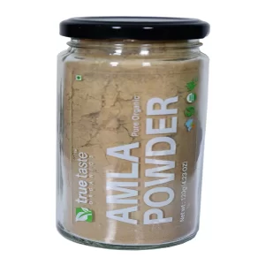 A pouch of True Taste Organics Certified Organic Amla Powder.
