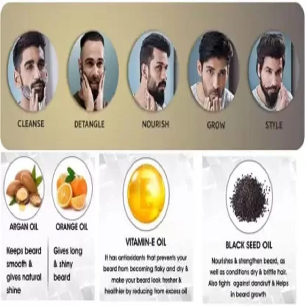 100& Growth Oil, for strong and healthy beard growth Hair Oil - Image 4