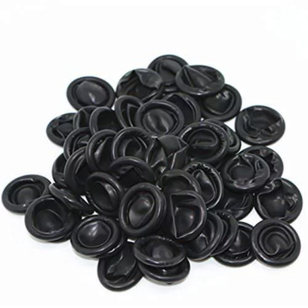 Aadvay ESD Safe Anti-Static Powder Free Latex Finger Cots (Black, 24 Pieces)