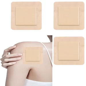 3 PCS Bed Sore Patch, 7.5x7.5cm Silicone Gel Foam Dressing for Bed Sores, Wound Protection and Moisture Management, Surgical Pads for Dressing, Ideal for Elderly and Bedridden Patients