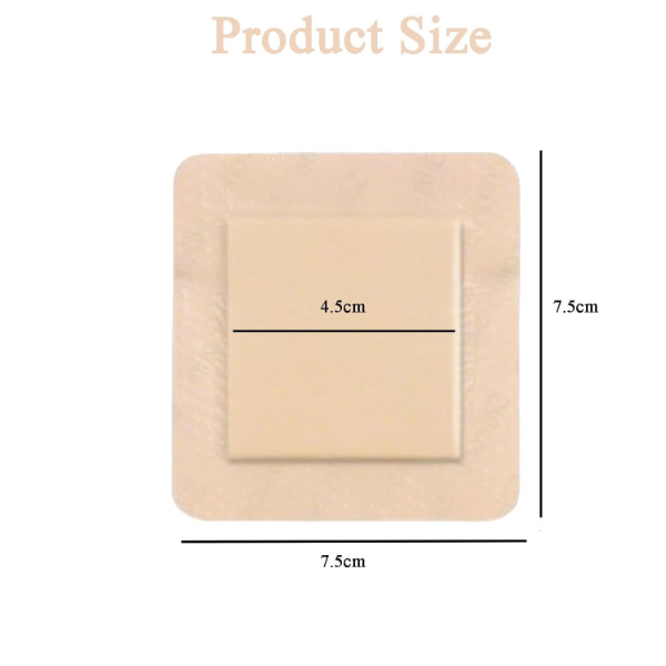 3 PCS Bed Sore Patch, 7.5x7.5cm Silicone Gel Foam Dressing for Bed Sores, Wound Protection and Moisture Management, Surgical Pads for Dressing, Ideal for Elderly and Bedridden Patients - Image 4