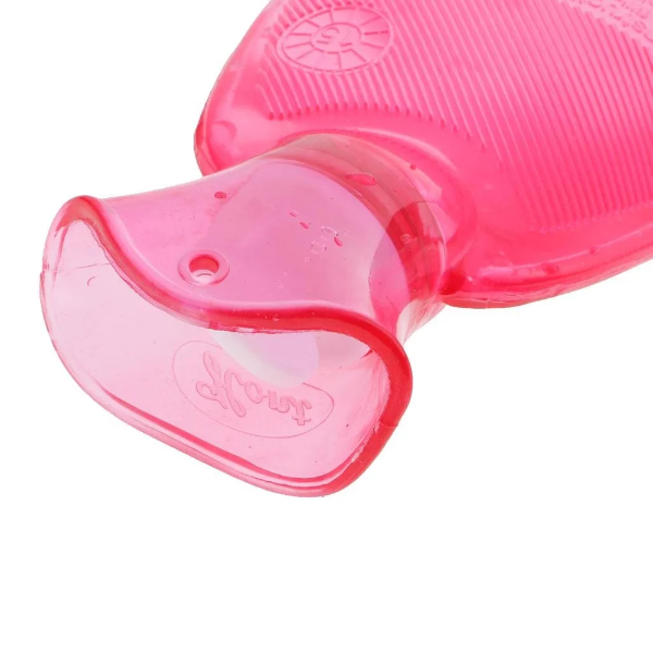 A 500ml claret-colored eco-friendly PVC hot water bottle featuring a classic ribbed texture surface and a secure leak-proof white plastic screw cap for thermal therapy in the USA.