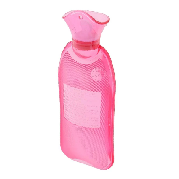 500ml Environmental PVC Hot Cold Water Bottle Winter Warm Bag Pain Relief Claret - Image 2